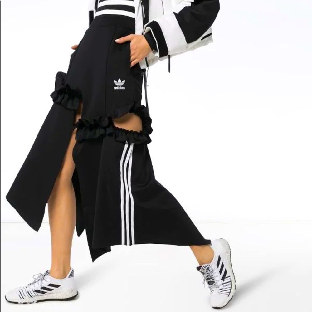NEW Adidas X J KOO asymmetrical midi skirt size L